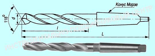 Сверло d 10,2  к/х Р6М5К5