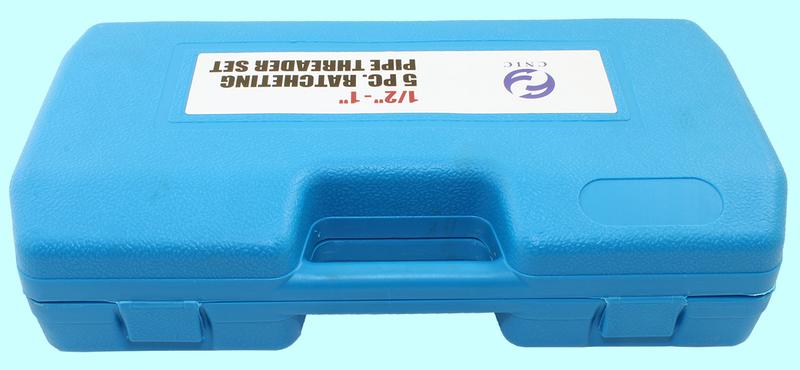 Клуппы трубные для резьб G 1/2-3/4-1" c трещеткой набор в пласт. кейсе "CNIC"