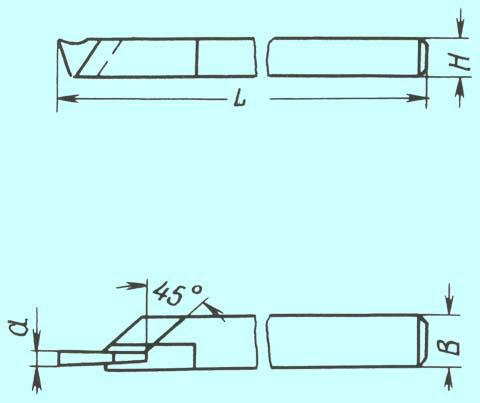Отрезной резец чертеж