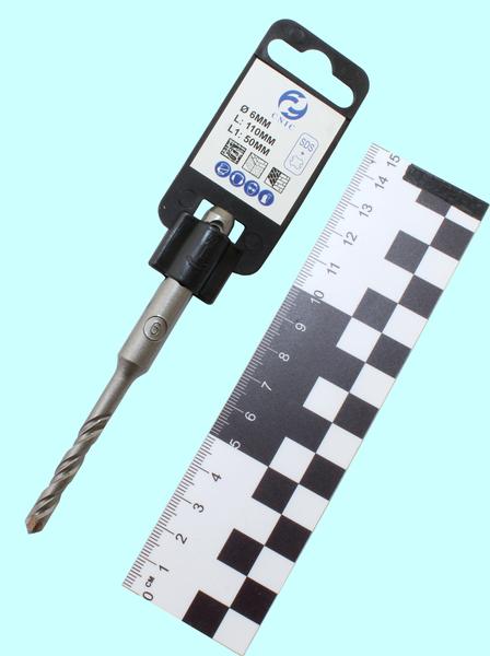 Бур d 6х 50х110 тв. сплав SDS-PLUS, усиленная спираль "CNIC"