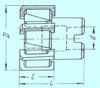 Развертка d 58,0х70х22 Н9 Р6М5 насадная со вставными пластинами Z=8