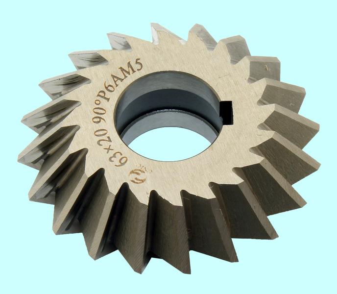 Фреза Двухугловая симметричная  63х20х22мм, 90° Р6АМ5 Z=20 "CNIC"