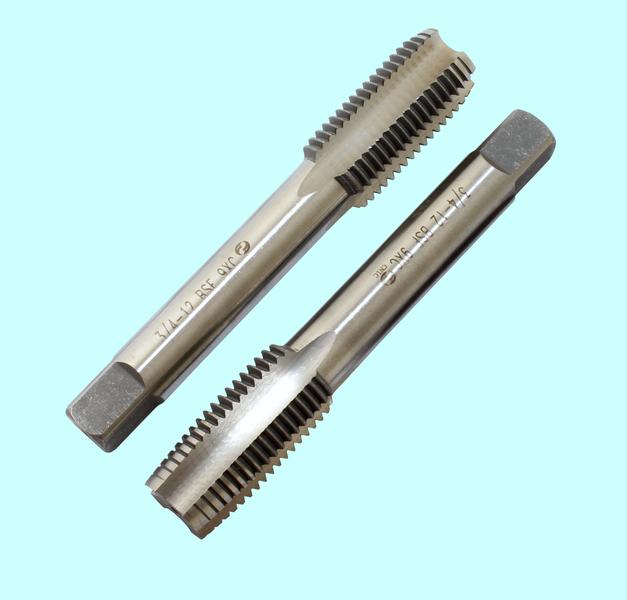 Метчик   3/4" BSF 55° 9ХС дюймовый, ручной, комплект из 2-х шт. (12 ниток/дюйм) "CNIC"