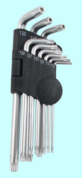 Набор ключей Шестигранных TORХ из 9шт (Т10,Т15,Т20,Т25,Т27,Т30,Т40,Т45,Т50) СrV "CNIC" в блистере (2108T)