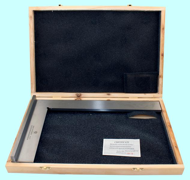 Угольник УШ   400х265  поверочный слесарный с широким осн. кл.т.1 DIN 875 "TLX" (ZT07-B124)нерж. сталь