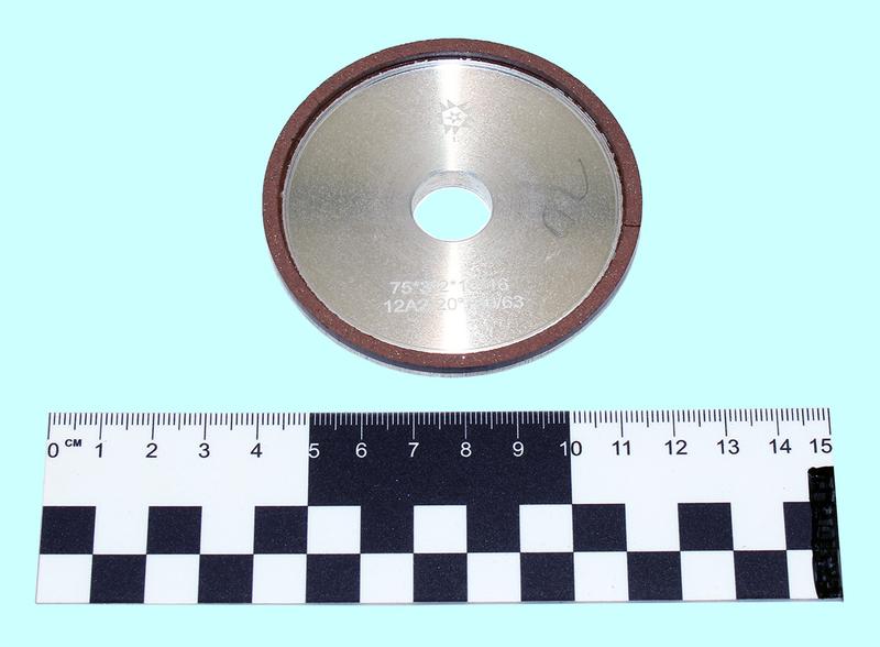 Круг алмазный 12А2-20град.(тарельчатый)  75х3х2х16  SSD-2(АС4)  80/63 100% В2-01 6,0кар. "TLX"