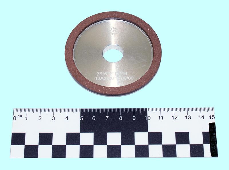 Круг алмазный 12А2-20град.(тарельчатый)  75х6х2х16  SSD-2(АС4) 100/80 100% В2-01 11,4кар. "TLX"