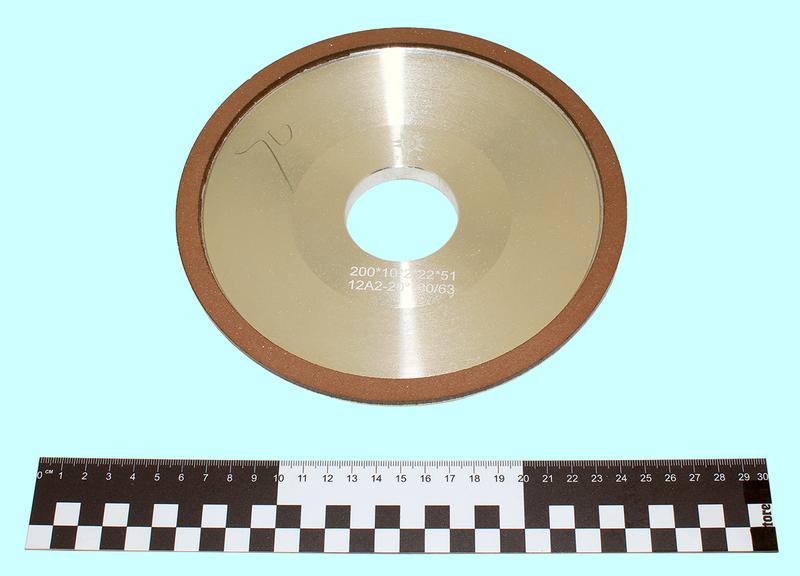 Круг алмазный 12А2-20град.(тарельчатый) 200х10х2х51  SSD-2(АС4)  80/63 100% В2-01 52,5кар. "TLX"