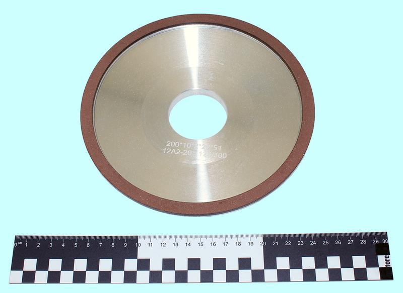 Круг алмазный 12А2-20град.(тарельчатый) 200х10х2х51  SSD-2(АС4) 125/100 100% В2-01 52,5кар. "TLX"