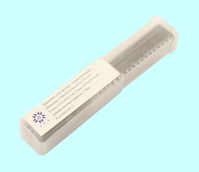 Державка суппортная однороликовая 12х12х100мм для накатки рифлений, с роликом d 19.5х9.5х6.3мм (1250-1740) "TLX"