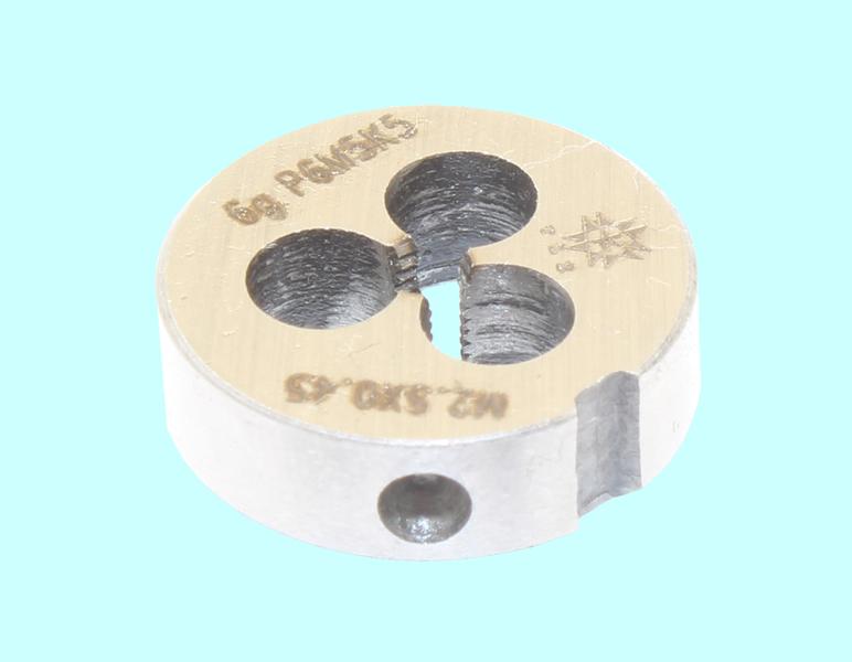 Плашка М  2,5 (0,45) dнар.16мм Р6М5К5  6g "TLX"