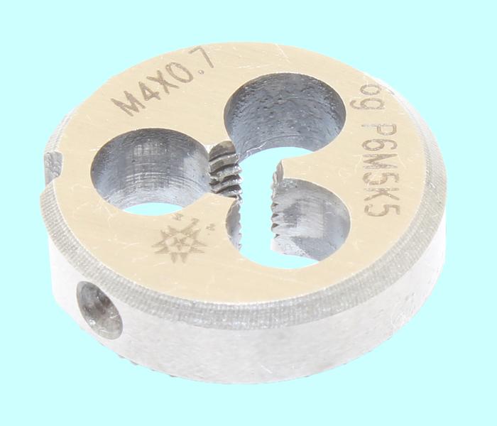 Плашка М  4,0 (0,7) dнар.20мм Р6М5К5 6g "TLX"