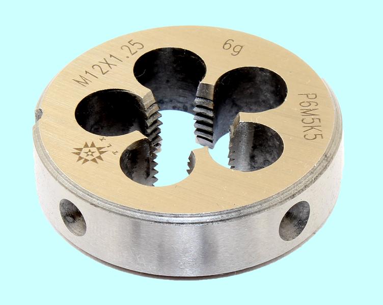 Плашка М 12,0 х 1,25 dнар.38мм Р6М5К5  6g "TLX"