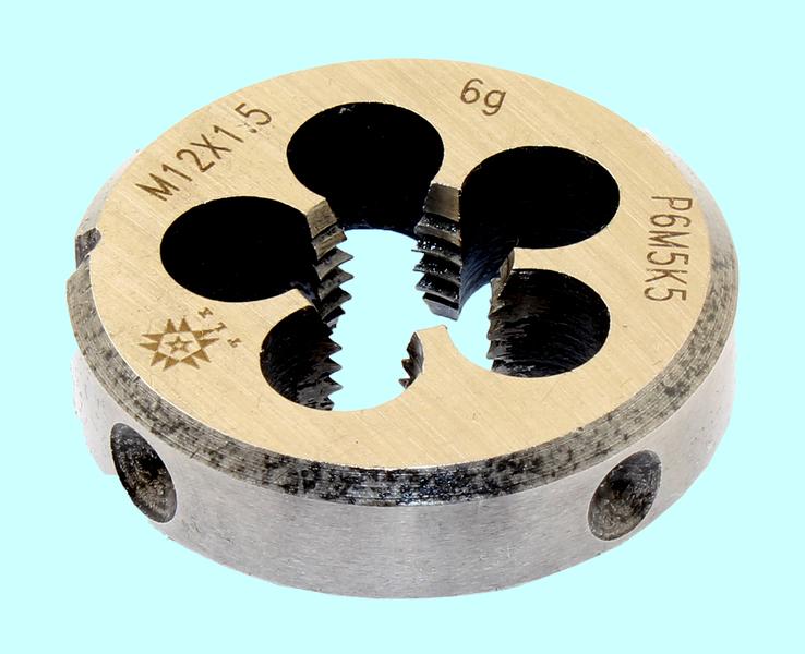 Плашка М 12,0 х 1,5 dнар.38мм Р6М5К5  6g "TLX"