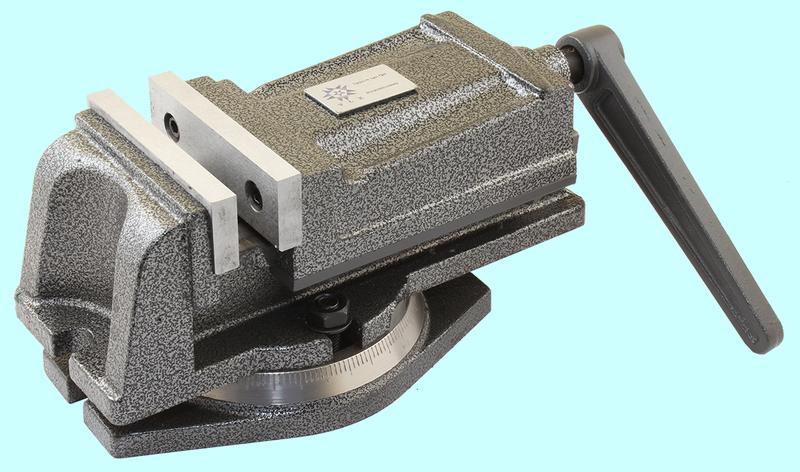 Тиски Станочные 100мм чугунные поворотные с закрытым винтом, ход губок 75мм QH100 "TLX"