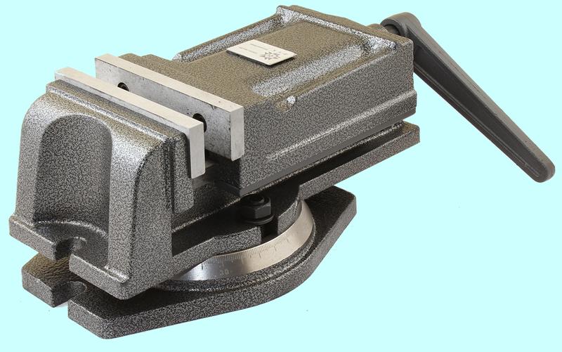 Тиски Станочные 125мм чугунные поворотные с закрытым винтом, ход губок 95мм QH125 "TLX"