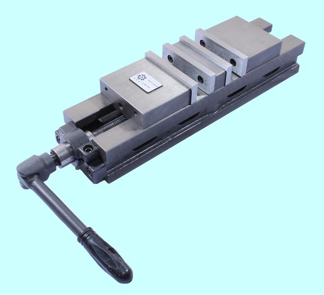 Тиски Станочные 100мм 2-х позиционные неповоротные, твердость губок HRC48-52, Q93100 "TLX"