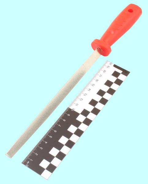 Напильник алмазный 3-х гранный 200мм (р.ч.165мм) 125/100 с пластмассовой ручкой "TLX"