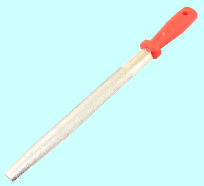 Напильник алмазный полукруглый 250мм(р.ч. 208мм) 125/100 с пластмассовой ручкой "TLX"