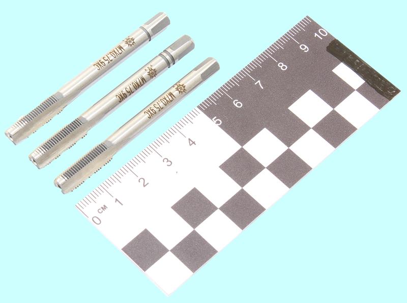 Метчик М 7,0 х 0,75 9ХС ручной, комплект из 3-х шт. "TLX"