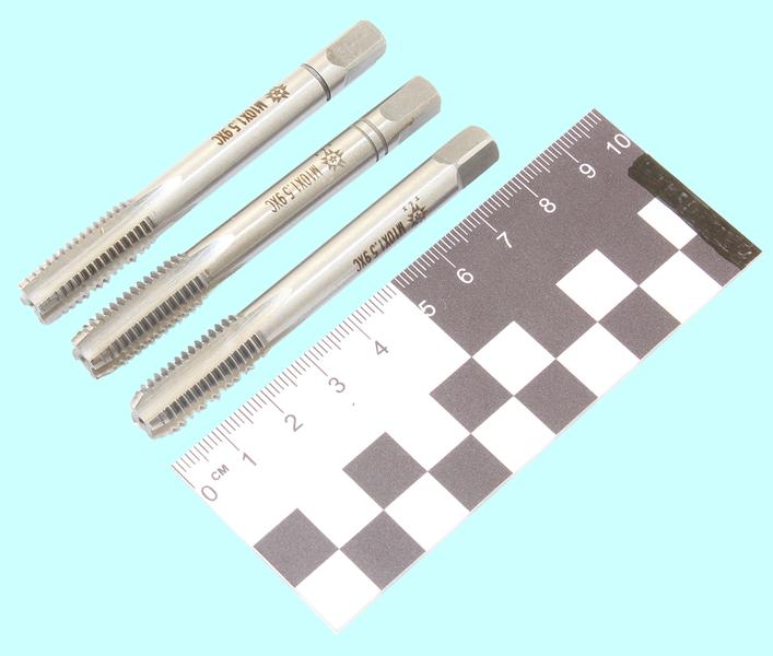 Метчик М10,0 (1,5) 9ХС ручной, комплект из 3-х шт. "TLX"