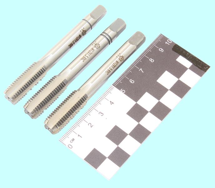 Метчик М12,0 х 1,5 9ХС ручной, комплект из 3-х шт. "TLX"