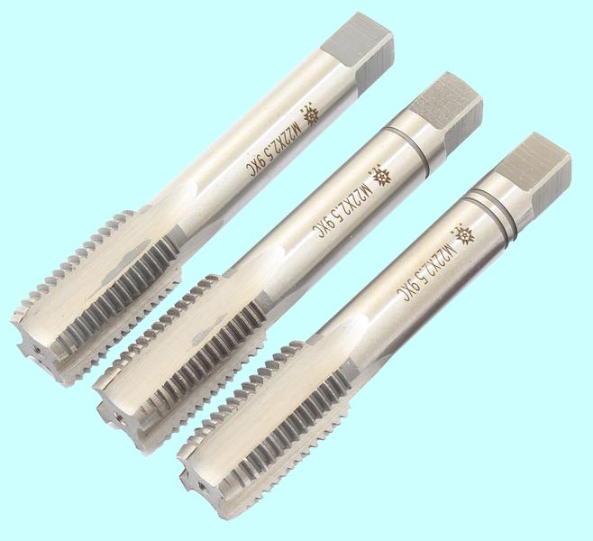 Метчик М22,0 (2,5) 9ХС ручной, комплект из 3-х шт. "TLX"
