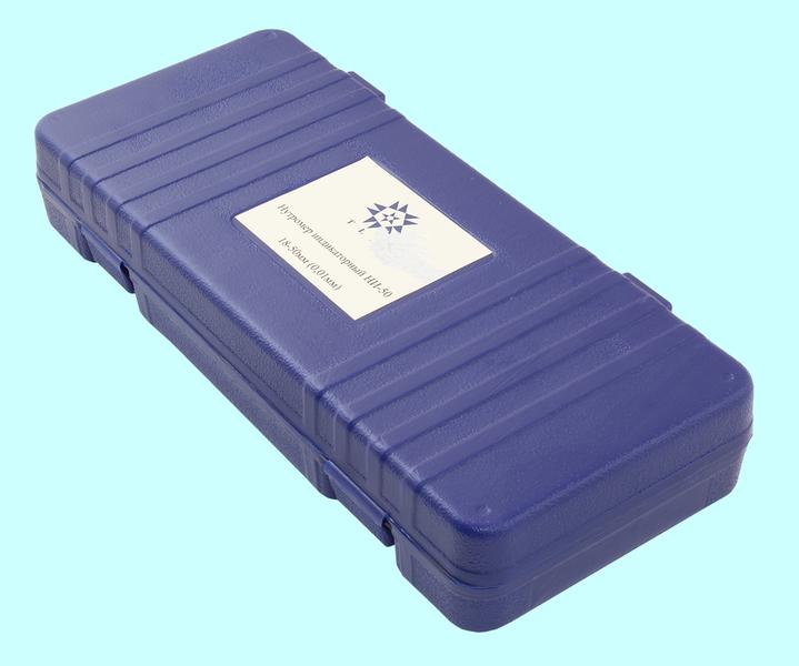 Нутромер Индикаторный  18-50мм НИ-50 глуб.изм. 140мм (0,01), 7 вставок "TLX"