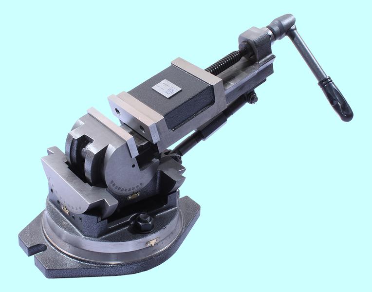 Тиски Станочные глобусные 125мм поворотные, ход 120мм наклон в 2-х плос-тях QW125 "TLX"