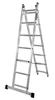 Лестница-стремянка "Вихрь" ЛА 2х7 ступеней алюминиевая двухсекционная