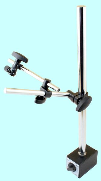 Штатив магн. с 2-х звенной консолью, стойка d20x400, консоли d12x220 и d10x160 (CZ-10DL) усилие отрыва 100кг "TLX"