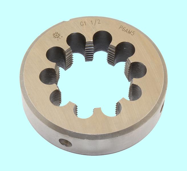 Плашка Трубная цилиндрическая   G 1 1/2 ", 11 ниток/дюйм, dнар.90мм Р6АМ5 "TLX"