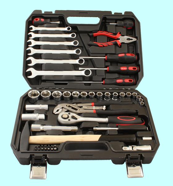 Набор "CNIC" 56 предметов JS-BT56 (торцевые головки 1/2", ключи, отвертки, вставки) CrV в кейсе